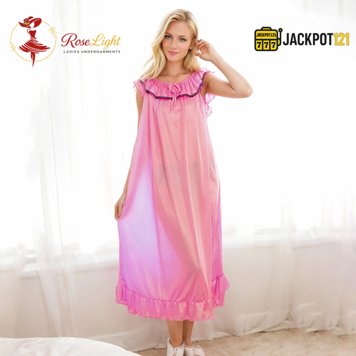 Soft Satin Silk Nightgown – Elegant Summer Sleepwear - Image 6