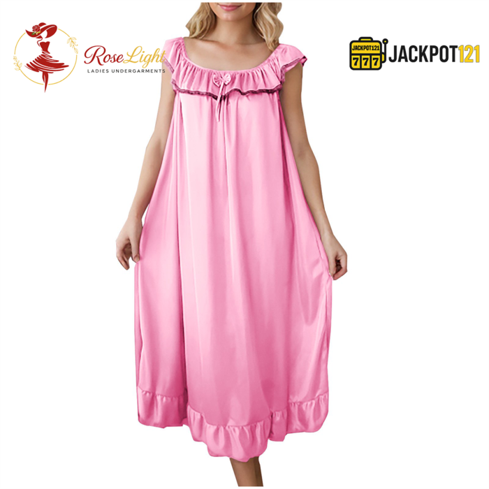 Soft Satin Silk Nightgown – Elegant Summer Sleepwear - Image 7