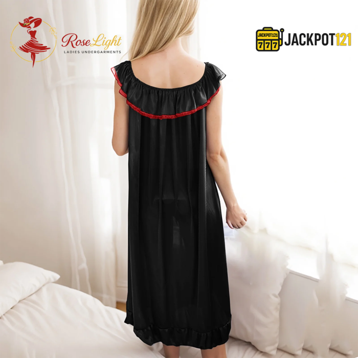 Soft Satin Silk Nightgown – Elegant Summer Sleepwear - Image 9