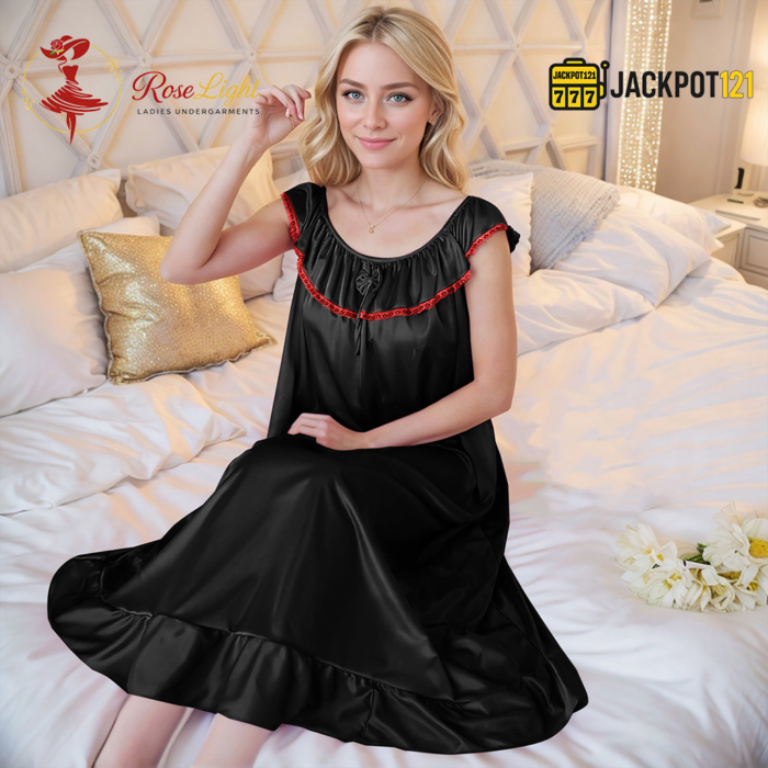 Soft Satin Silk Nightgown – Elegant Summer Sleepwear - Image 13