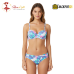 Leaf Printed Thin Padded Demi Cup Bra – Elegant Everyday Push-Up Support - Image 3