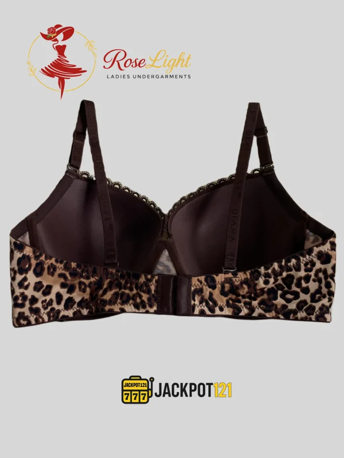 Diana Rose Leopard Print Demi Cup Push-Up Bra - Image 6