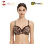 Diana Rose Leopard Print Demi Cup Push-Up Bra