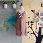 Chiffon Split Transparent Deep Neck Nighty Lace – Babydoll Lingerie - Image 8