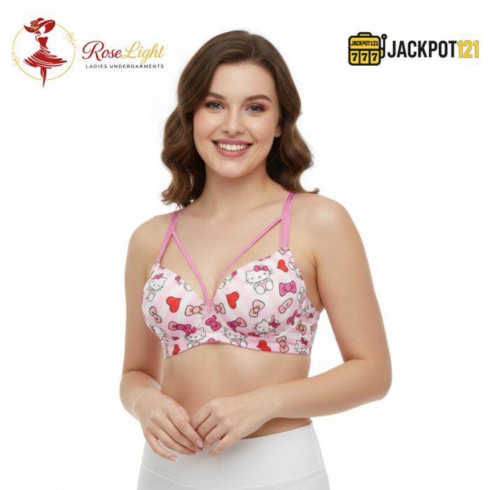 Hello Kitty Printed Push-Up Bra – Cute Thin Padded Stylish Daily Wear - Image 6