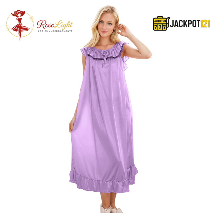 Soft Satin Silk Nightgown – Elegant Summer Sleepwear - Image 15