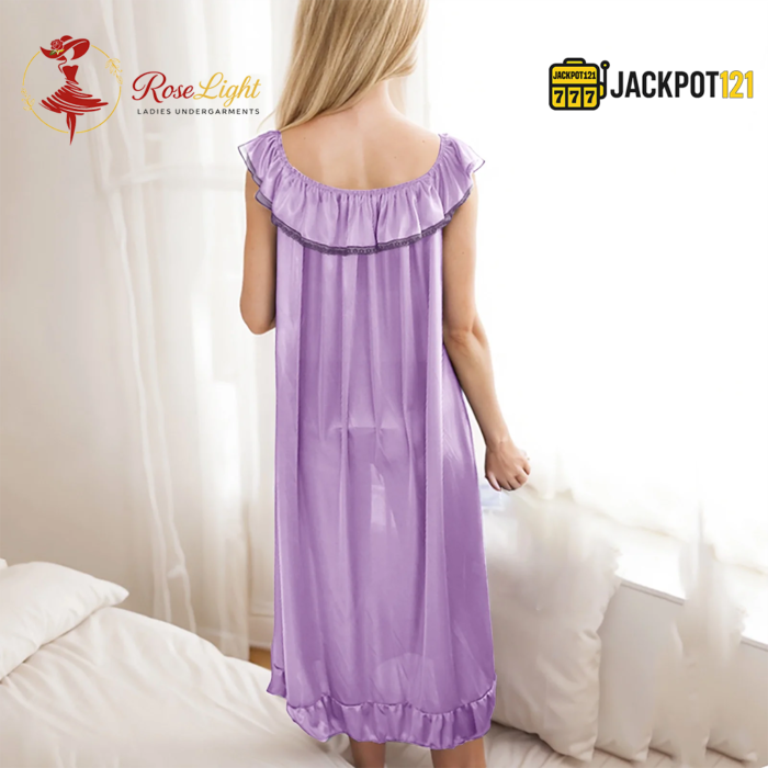 Soft Satin Silk Nightgown – Elegant Summer Sleepwear - Image 16