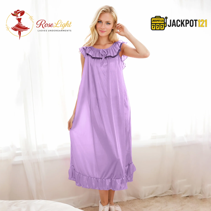 Soft Satin Silk Nightgown – Elegant Summer Sleepwear - Image 20