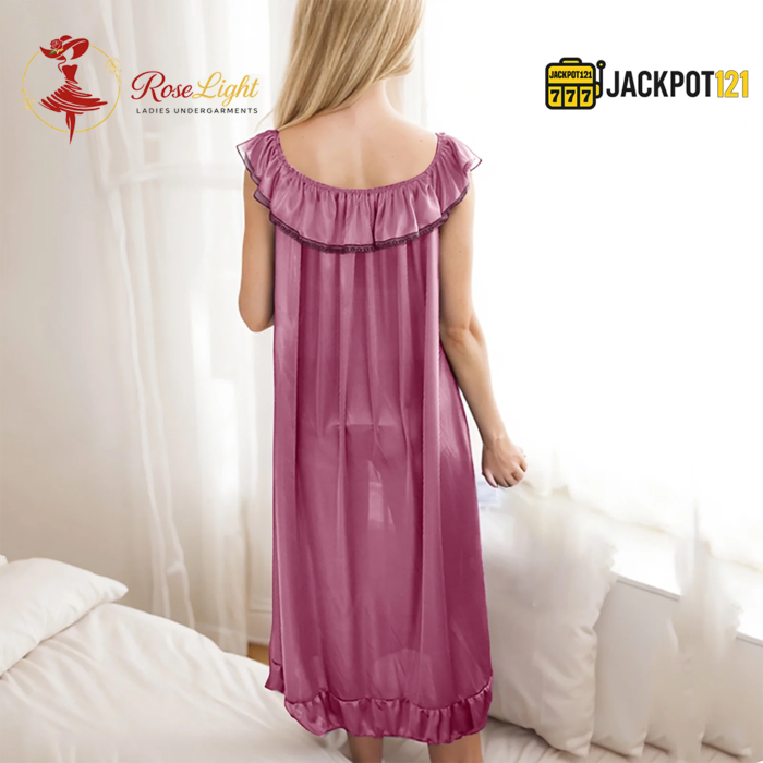 Soft Satin Silk Nightgown – Elegant Summer Sleepwear - Image 23
