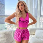 Baby Girl Cropped Shorts – Baby Doll Camisole & Shorts Lingerie Set