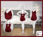 2 Piece Inner Top & Short Silk Cami Set – Bridal Nightwear Collection - Image 3