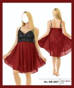 Ladies Silk Floral Design Frock Style Nightwear Lingerie - Image 3