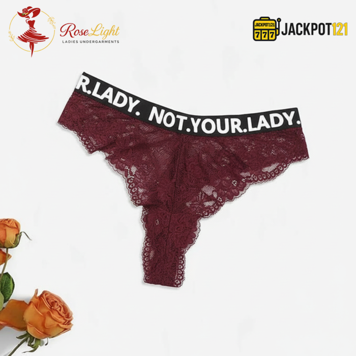 Pack of 2 V-Shape Thong Panties – Lace Low Rise Women's Knickers - Image 5