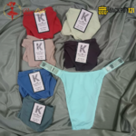 Pack of 2 Embellished Nylon Thong Panties – Soft Stretch Comfortable Women's Underwear - Image 2