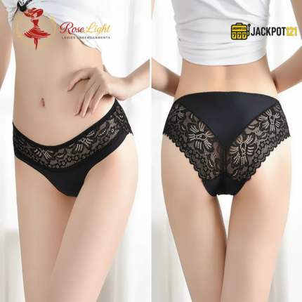 Pack of 2 Lace Trim Breathable Brief Panties – Soft Full Coverage Comfort