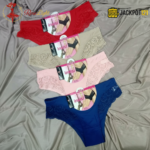 Pack of 2 Lace Trim Thong Panties – Soft Breathable Women's Underwear - Image 3