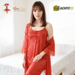 2-Pcs Satin Slip Nightwear – Elegant Lace Maxi Set - Image 2