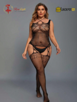 Pure Seduction Sheer Lace Bodystocking – Stretch Mesh Lingerie - Image 2