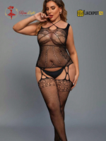Pure Seduction Sheer Lace Bodystocking – Stretch Mesh Lingerie - Image 3