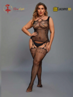 Pure Seduction Sheer Lace Bodystocking – Stretch Mesh Lingerie - Image 4