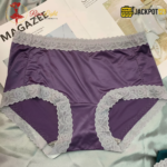 Pack of 2 Ladies Mid Waist Lace Trim Soft Silk Panties – Elegant & Comfortable - Image 3