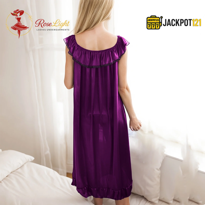 Soft Satin Silk Nightgown – Elegant Summer Sleepwear - Image 30