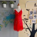 Chiffon Split Transparent Deep Neck Nighty Lace – Babydoll Lingerie - Image 5