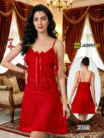 Elegant Lace Babydoll Nightdress – Sheer Soft Lingerie Dress