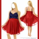 Ladies Silk Floral Design Frock Style Nightwear Lingerie