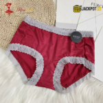 Pack of 2 Ladies Mid Waist Lace Trim Soft Silk Panties – Elegant & Comfortable - Image 5