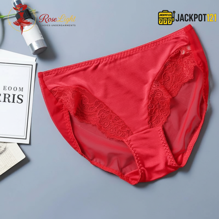 Pack of 3 Nylon Trim Lace Design Panties – Soft Breathable Hi-Cut Women's Underwear - Image 8