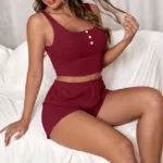 Relaxed Fit Cotton Lounge Set – Women’s Two-Piece Summer Pajama Set - Image 10