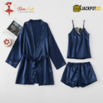 3 Piece Soft Net Elegant Nighty – Luxury Satin Set - Image 6