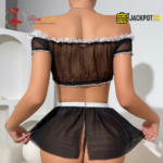 Sheer Obsession Classic B&W Lingerie Set - Image 2