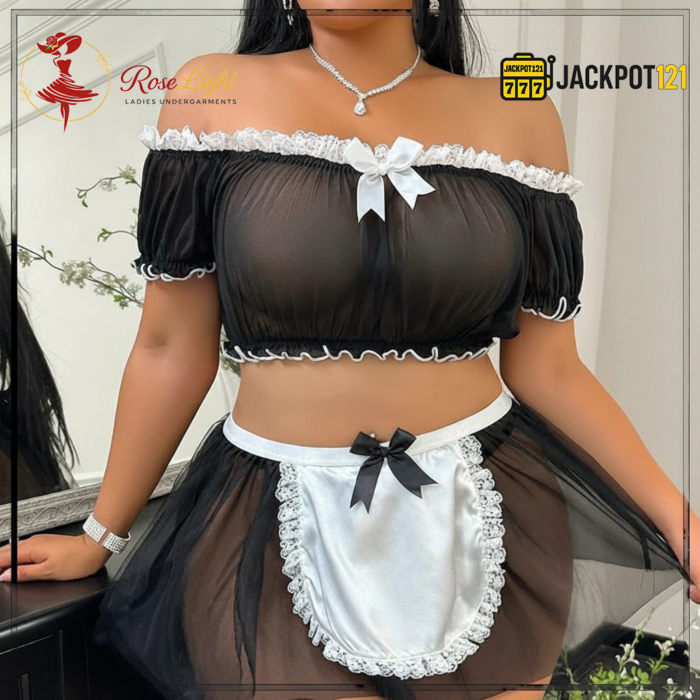 Sheer Obsession Classic B&W Lingerie Set - Image 4