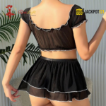 Sheer Obsession Classic B&W Lingerie Set - Image 6