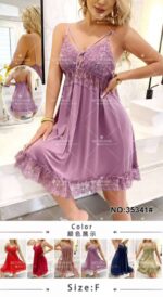 Trim Babydoll Nighty – Lace Mesh Strappy Sleepwear - Image 7