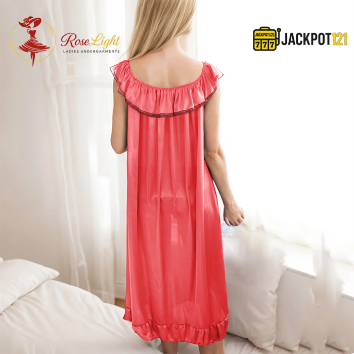 Soft Satin Silk Nightgown – Elegant Summer Sleepwear - Image 37
