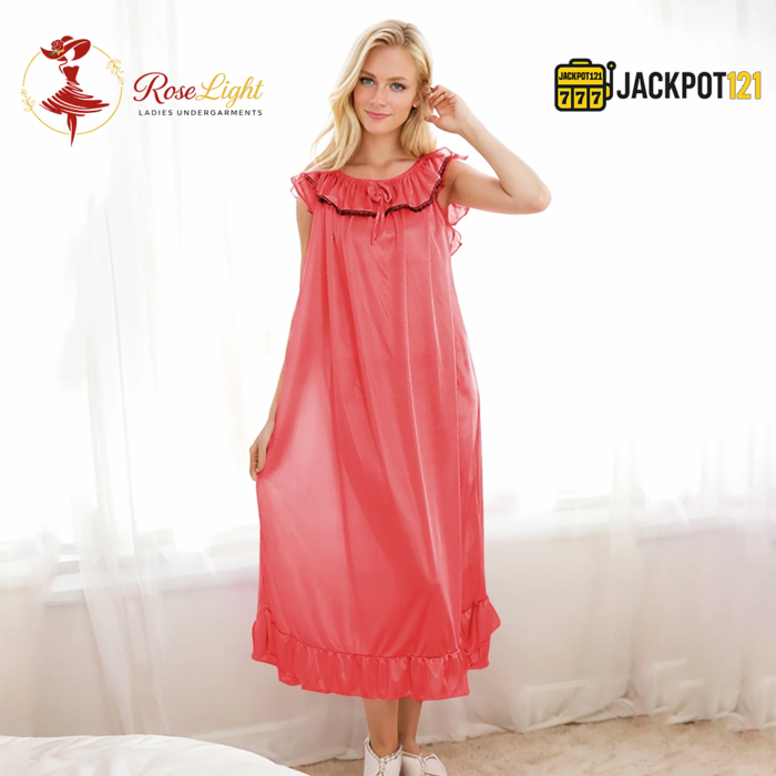 Soft Satin Silk Nightgown – Elegant Summer Sleepwear - Image 39