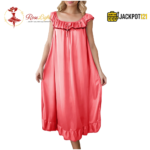 Soft Satin Silk Nightgown – Elegant Summer Sleepwear - Image 42