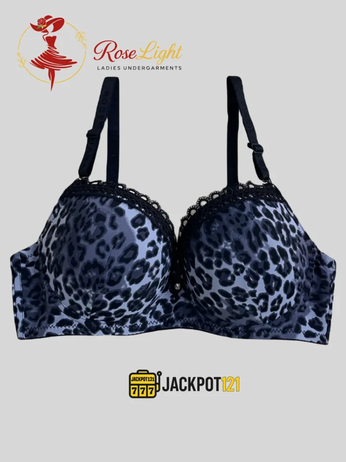 Diana Rose Leopard Print Demi Cup Push-Up Bra - Image 14