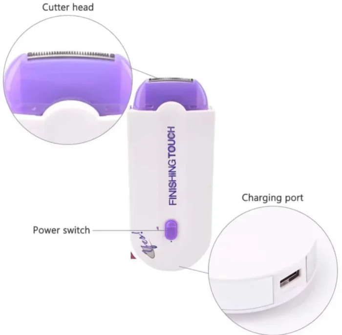 Finishing Touch Electric Hair Removal Device for Women | Painless Rechargeable Shaver with Sensor Light - Image 2