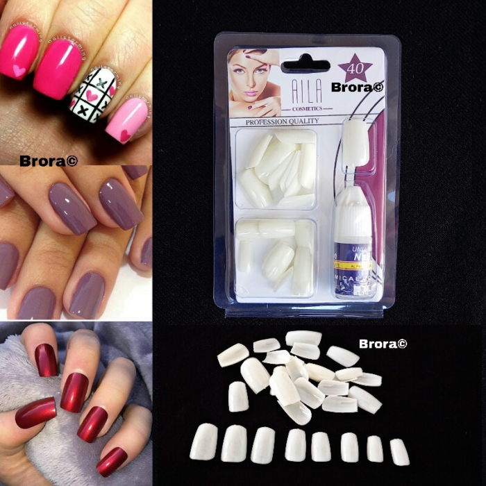 AILA Bond Artificial Nails With Nail Glue - Image 2