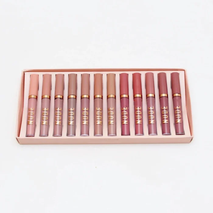 Nude Lipgloss Set (12 Pcs) – Long Lasting | Non-Sticky | High Shine Natural Finish - Image 3