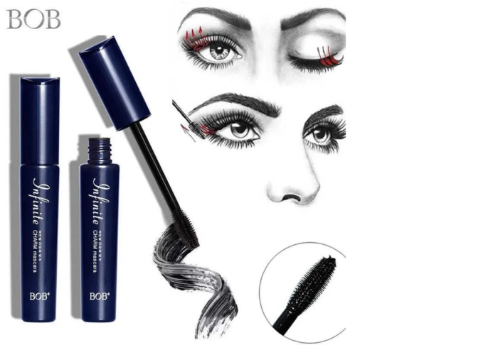 Waterproof BOB 3D Fast Makeup Eye Mascara | Waterproof, Long-lasting, Eyelash Lengthening & Thick Curling | Best Quality Mascara - Image 5