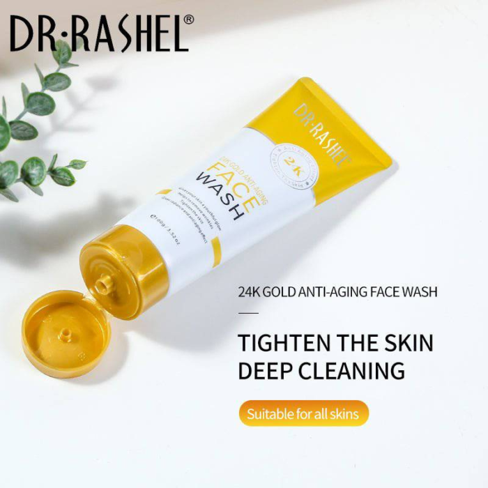 DR RASHEL Product New 24K Gold Anti-Aging Face Wash 100g - Image 3
