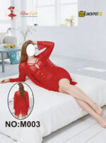 3 Piece Red Lace Net Nighty Set – Premium Romantic Luxury Wear - Image 7