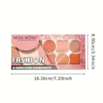 Miss Rose 10-Colors Clover Blusher Palette - Image 5
