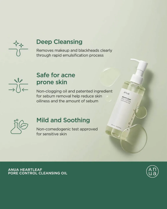 Anua Heartleaf Pore Control Cleansing Oil Mild - Image 6