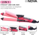Nova 2-in-1 Hair Beauty Set | Hair Curler & Straightener for Salon-Quality Styling - Image 3